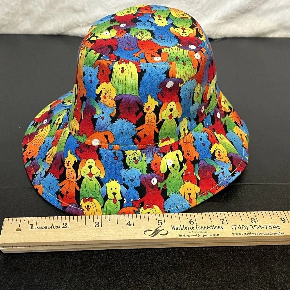 Bucket Hat DOGS Boys Girls Baby Kids Colorful JANET LAYNE Designs Sun Protection